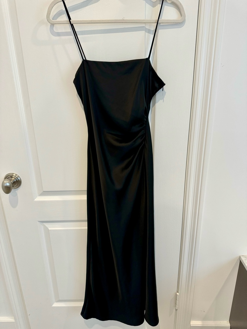 ZARA Classic Black Slip Dress with Spaghetti Straps Size XS